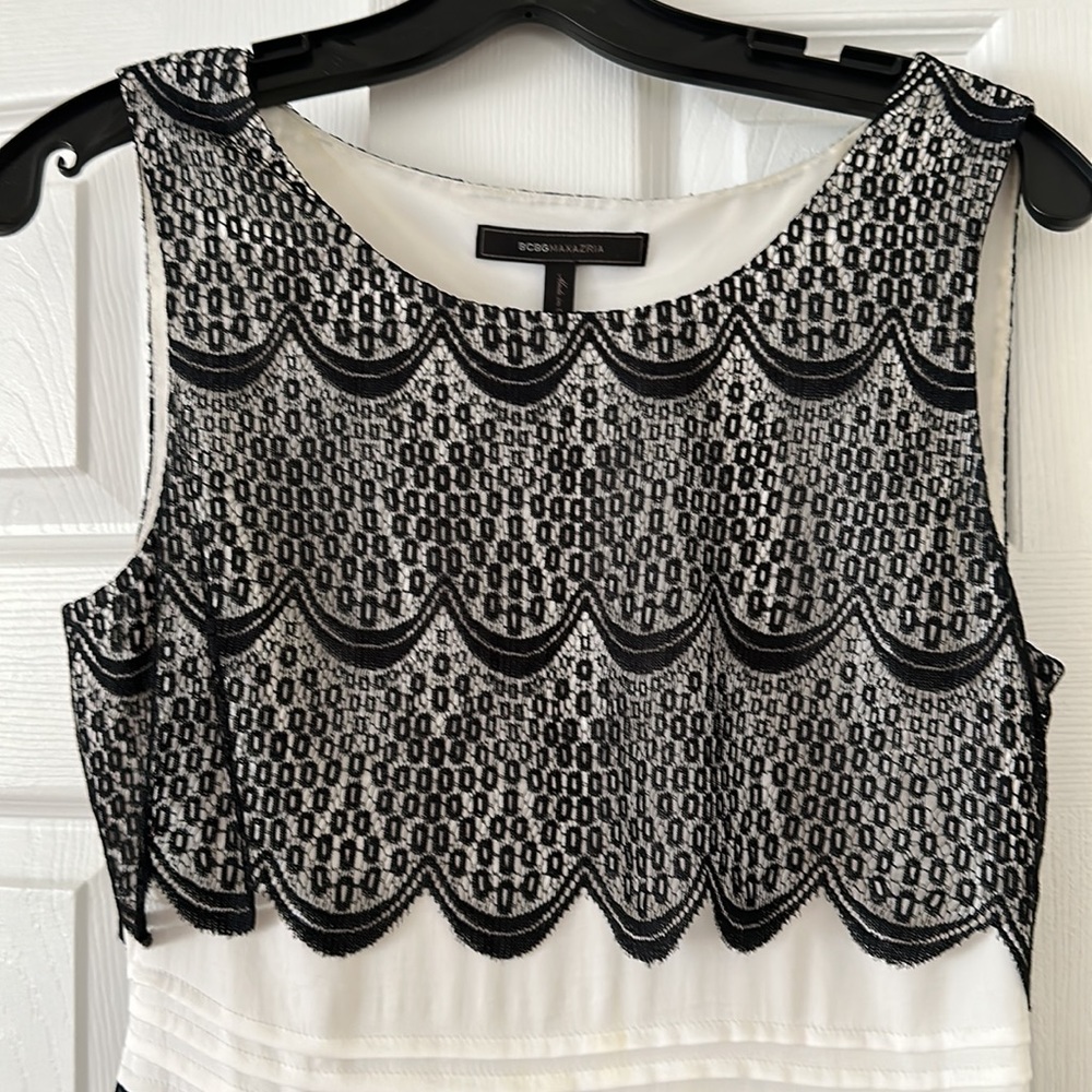 BCBGMaxAzria Black and White Lace Dress - Picture 2 of 8